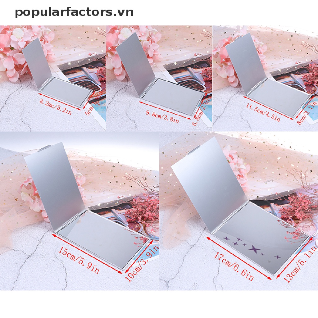 Gương Trang Điểm Gấp Gọn Siêu Mỏng Cá Nhân Tiện Dụng