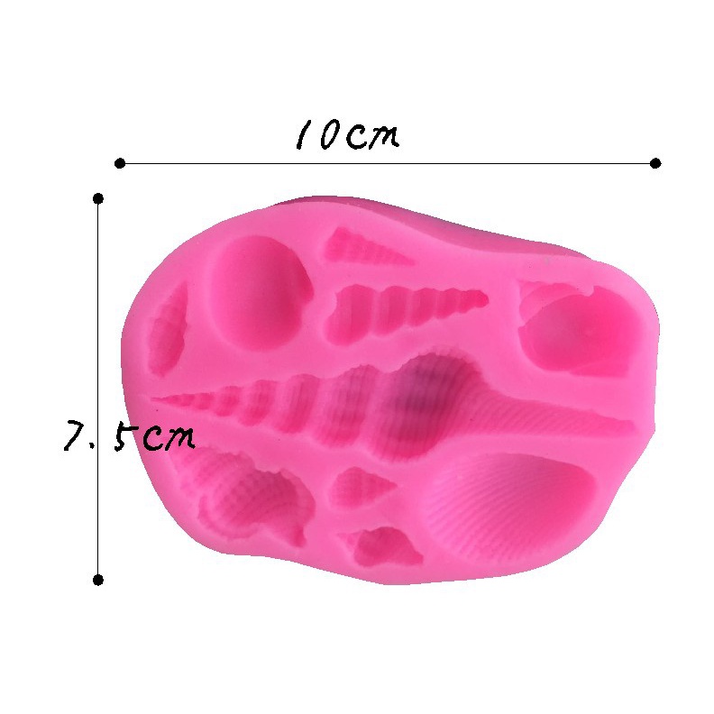 Khuôn silicon Vỏ Sò, Ốc Biển  làm bánh rau câu 4D