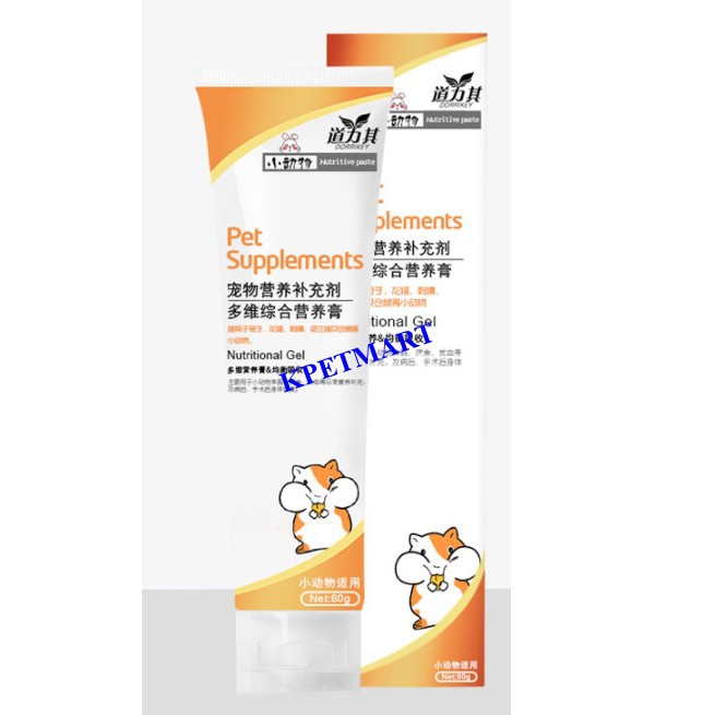 GEL dinh dưỡng cho hamster, thỏ, nhím kiểng PET supplements tuýp 80g