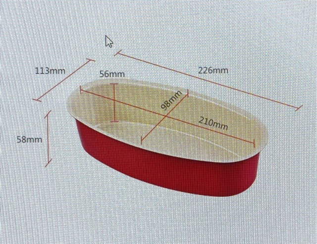 Khuôn oval chống dính đỏ Suncity