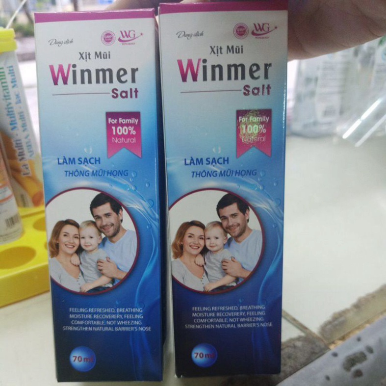 [Chính hãng] Xịt mũi Winmer salt Chai 70ml [Chính hãng] - Làm sạch mũi sử dụng cho trẻ từ 3 tháng tuổi và người lớn