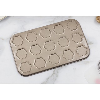 Khuôn nướng macaron/ bánh quy hoa anh đào chống dính 15 ô