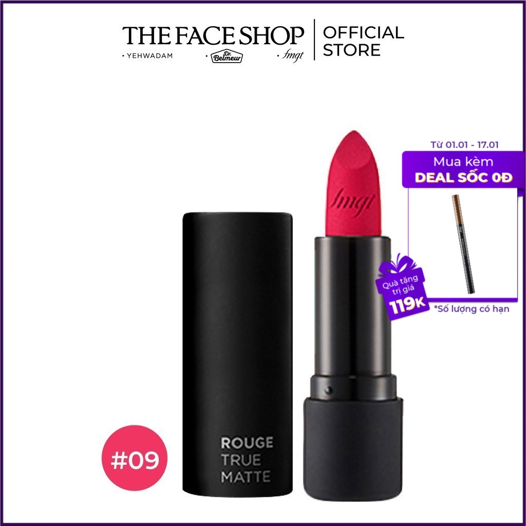 Son Môi Trang Điểm TheFaceShop Rouge True Matte 3.6g