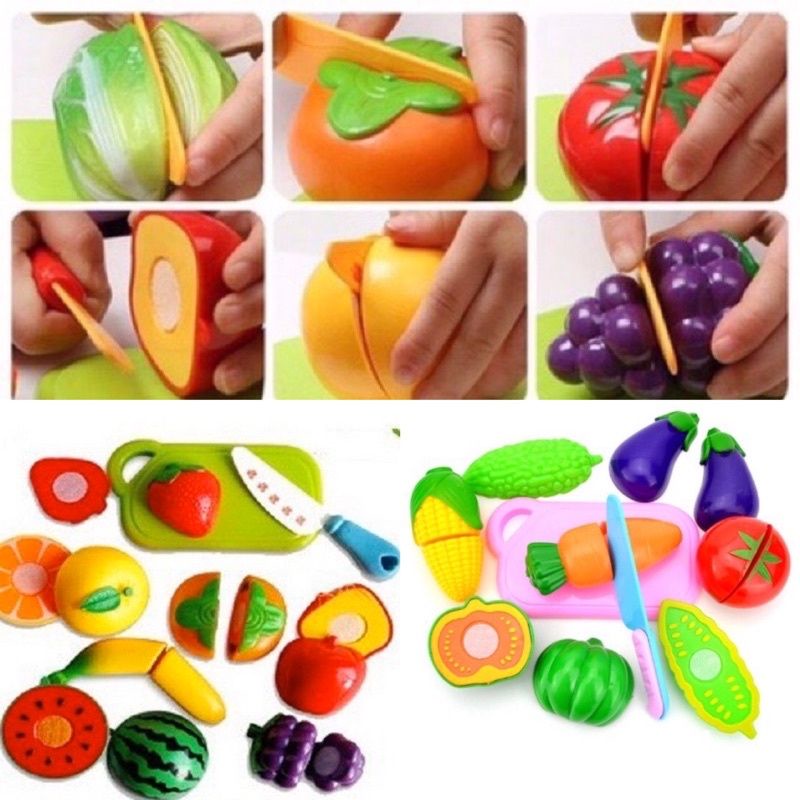 Đồ chơi cắt hoa quả, bác sĩ, thợ làm tóc