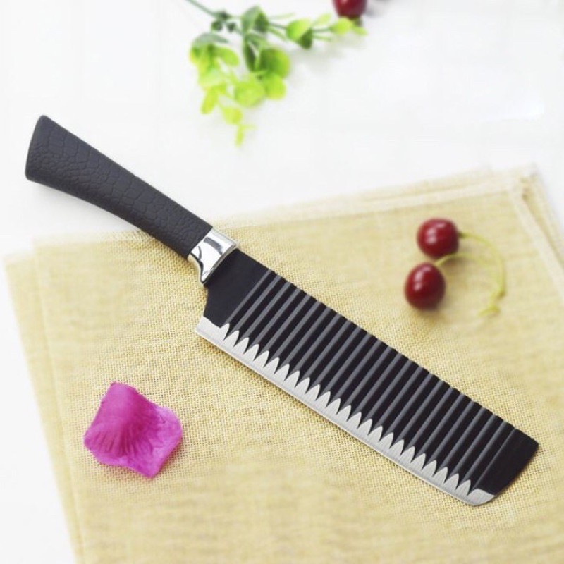 Dao Thái Nhật Lưỡi Gợn Sóng Bằng Thép Không Gỉ - Dao Sóng Nhật