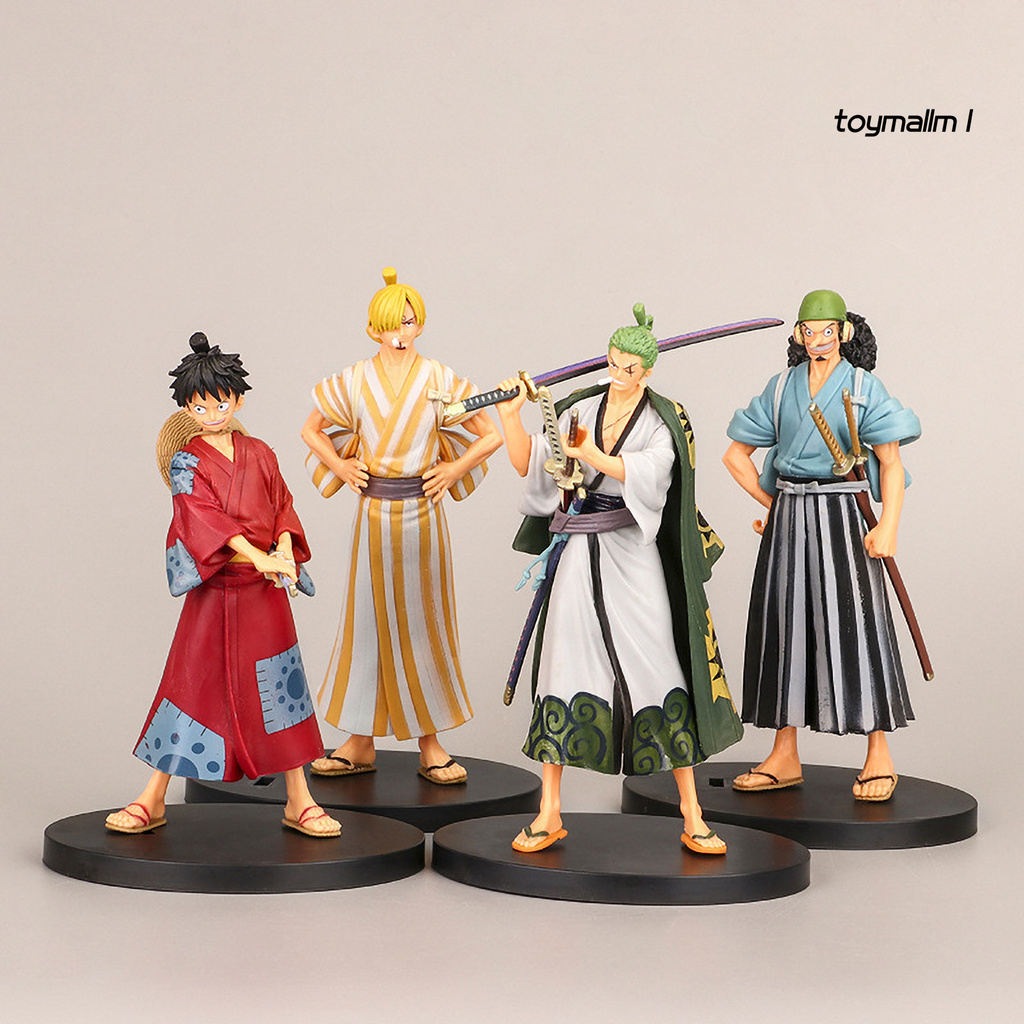 toymall Anime Doll Model One Piece Character Shape Collectable Miniature Toys Display Mold for Cake Decoration