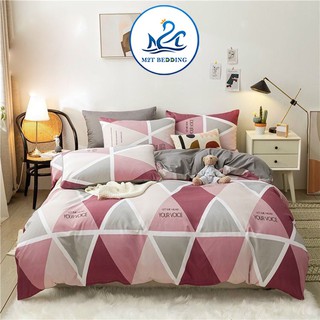 Bộ chăn ga gối Cotton poly M2T bedding Your voice, vỏ chăn mền, drap giường và 2 vỏ gối