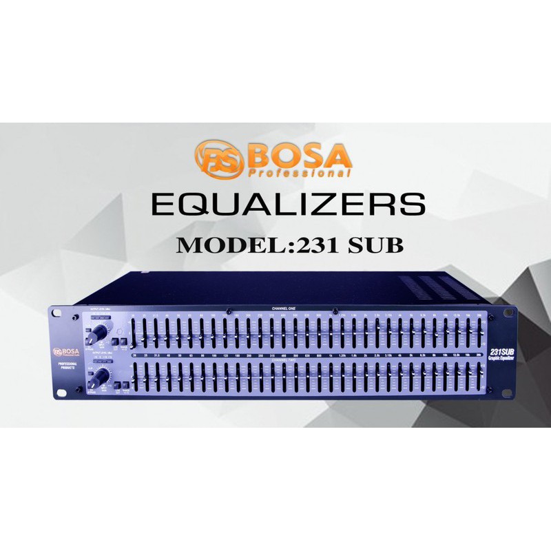 Lọc xì equalizer Bosa 231SUB nhập khẩu chính hãng, lọc nhạc xử lý âm thanh chuyên nghiệp, có đường out sub riêng biệt