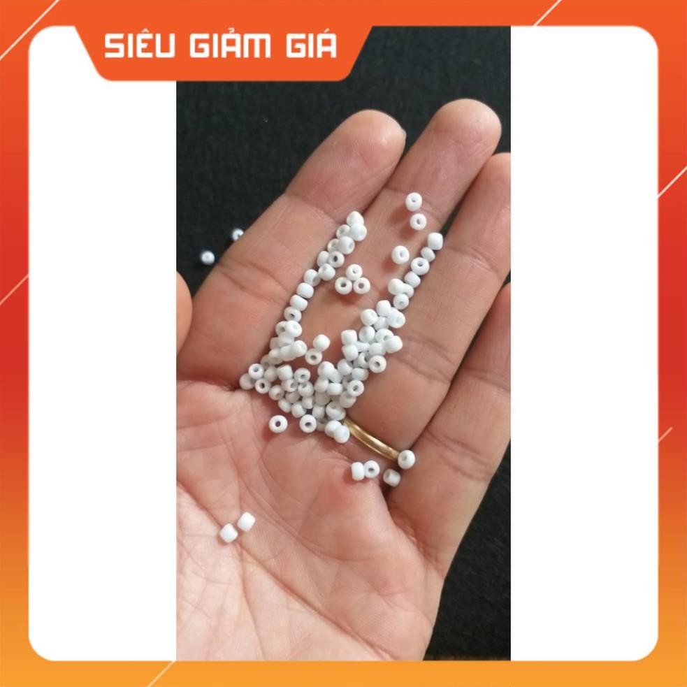 [siêu sale] Gía sỉ 100gr Cườm đục đủ size trung 3mm- phụ liệu làm đồ Handmade làm hoa,kết cườm trang trí