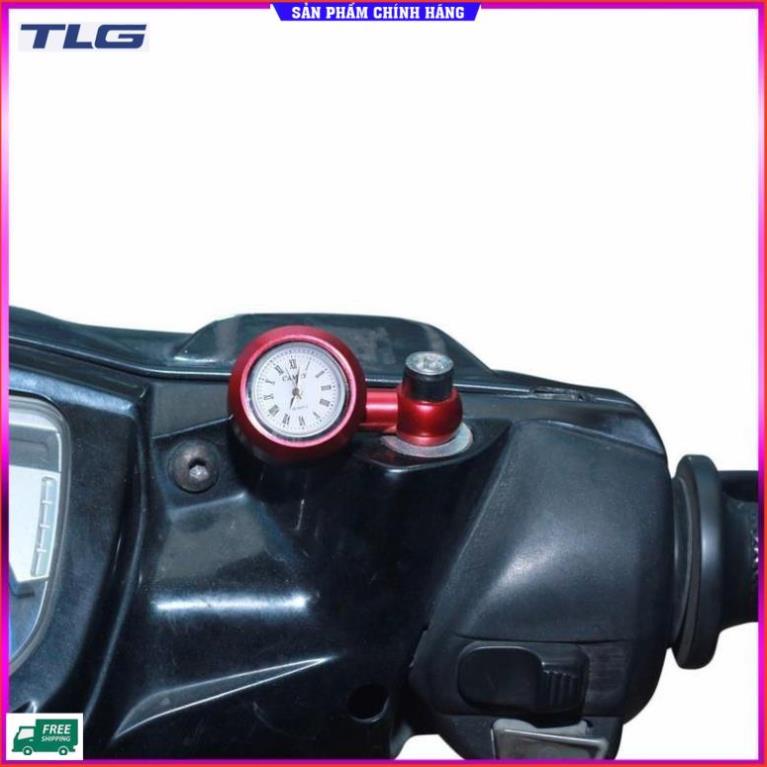 Đồng hồ thời gian gắn xe máy,mô tô (xanh) 206665-2