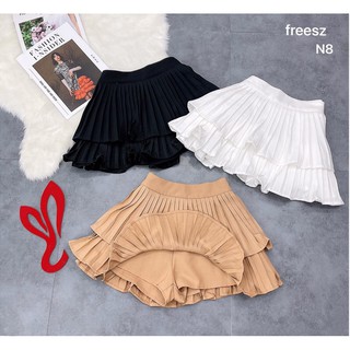 chân váy 2 tầng dập ly xoè