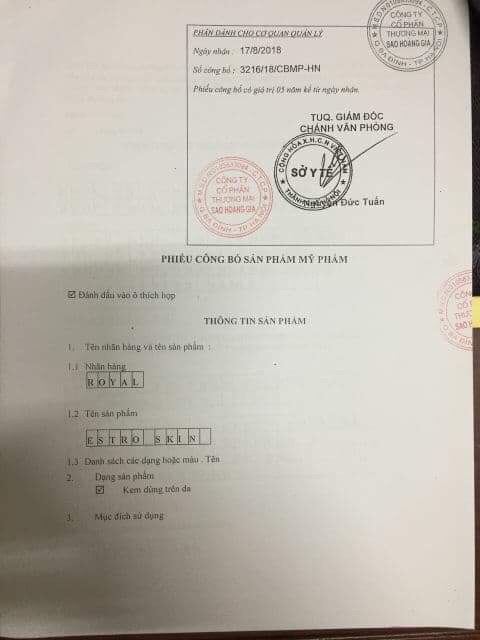 Viên dưỡng da cao cấp chứa vitamin e, sữa ong chúa, nhau thai cừu ESTRO SKIN ROYAL VỈ 5 viên