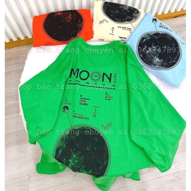 [ Rẻ vô địch ] Áo thun cotton tay lỡ dáng rộng - Moon