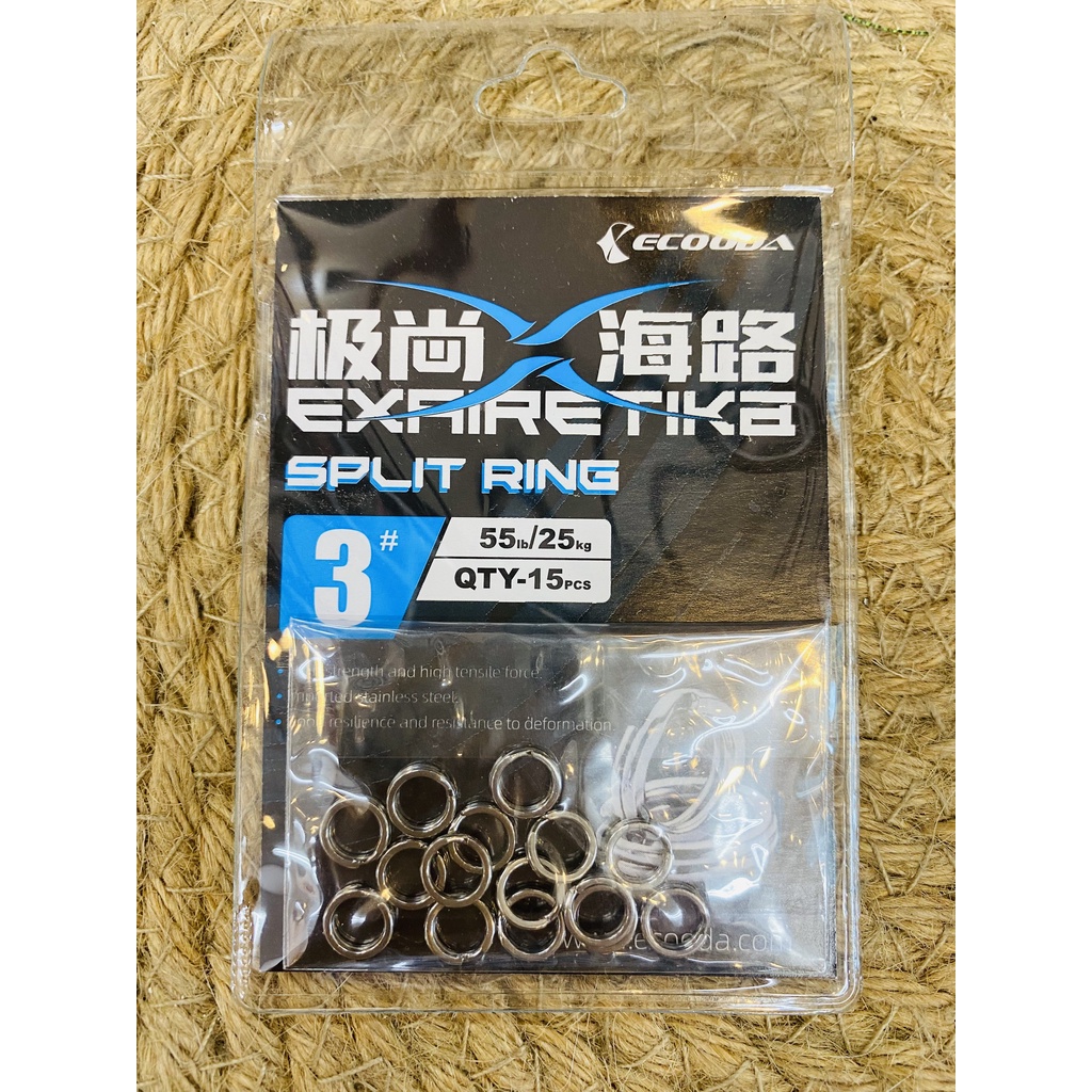 Khoen hở,split ring gắn lưỡi câu jig ECOODA Exairetika Hita Lure