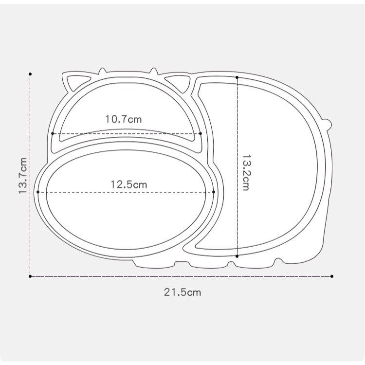 Khay ăn dặm silicon hình con bò cực kì đáng yêu, có giác hút chân không chống lật đổ - 𝐊𝐇𝐀𝐘-𝟎𝟖