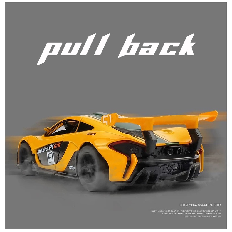 Mô Hình Xe Hơi Mclaren P1 GTR Bằng Hợp Kim Tỉ Lệ 1: 32 Có Đèn Và Âm Thanh Độc Đáo