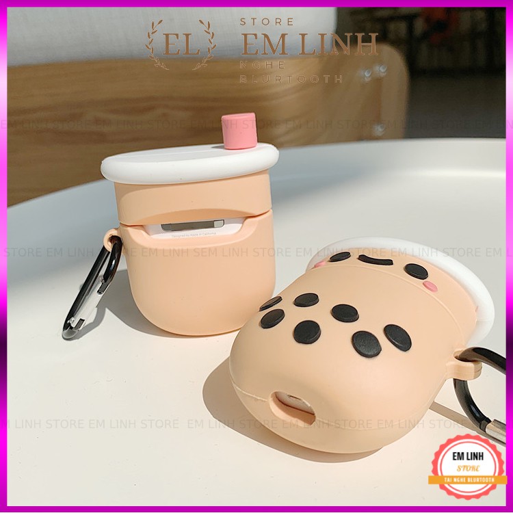 Case Vỏ Bao Airpods Đựng Tai Nghe Airpod 1/2/I12 TWS - Chất Liệu Silicon Chống Va Đập A2 G38 LY TRÀ SỮA
