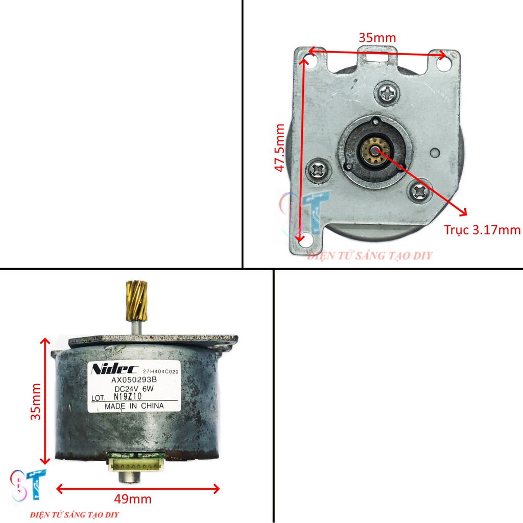 Động Cơ Brushless Không Chổi Than Chế Quạt 17V - 24V 6W Cấp Nguồn là Chạy