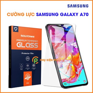 Cường lực Samsung A70 chính hãng Maxshield trong suốt viền cong 2.5D