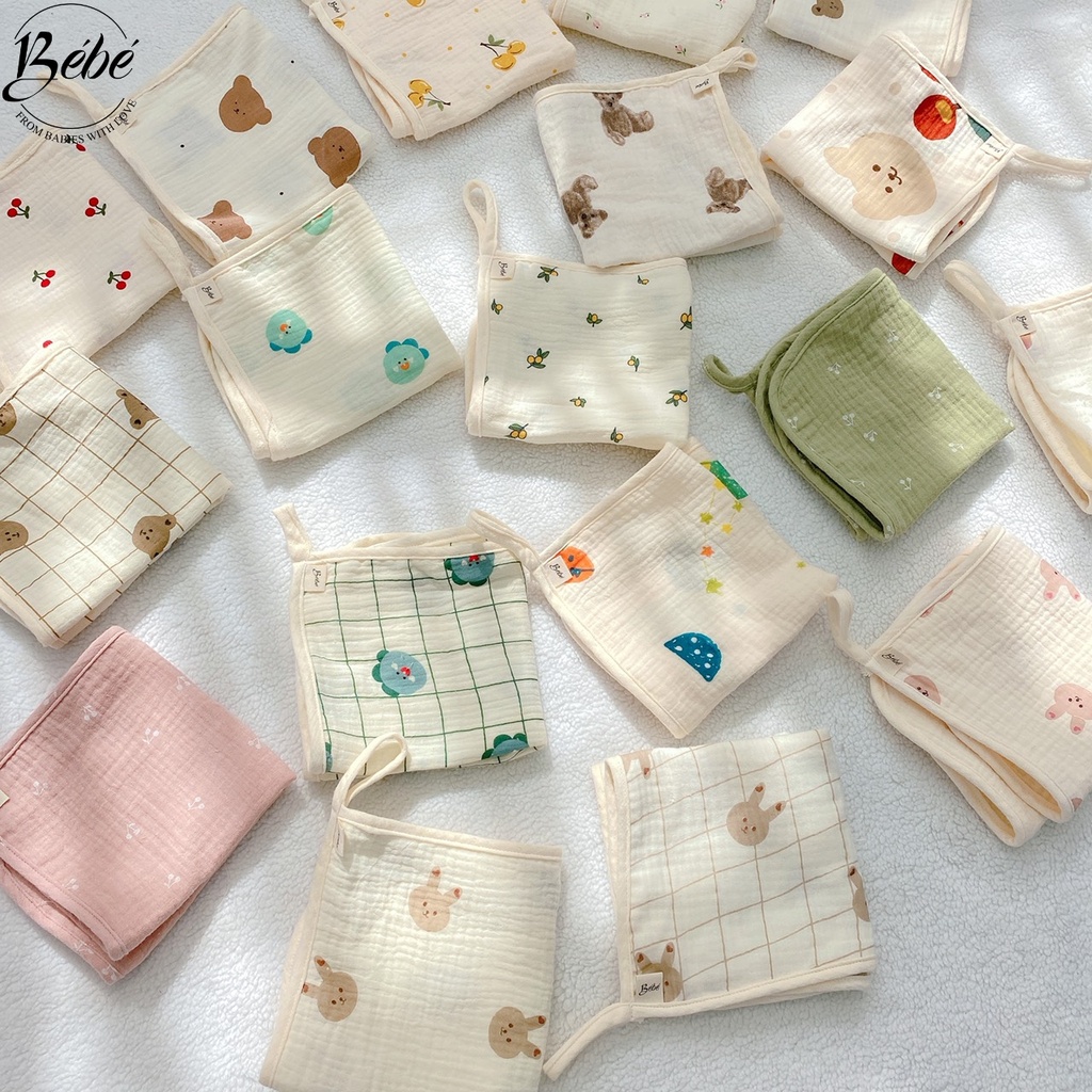 Khăn Mặt BéBé/Khăn Xô Sữa Chất Xô Muslin Mềm Mại Cao Cấp Thấm Hút Tốt Cho Bé