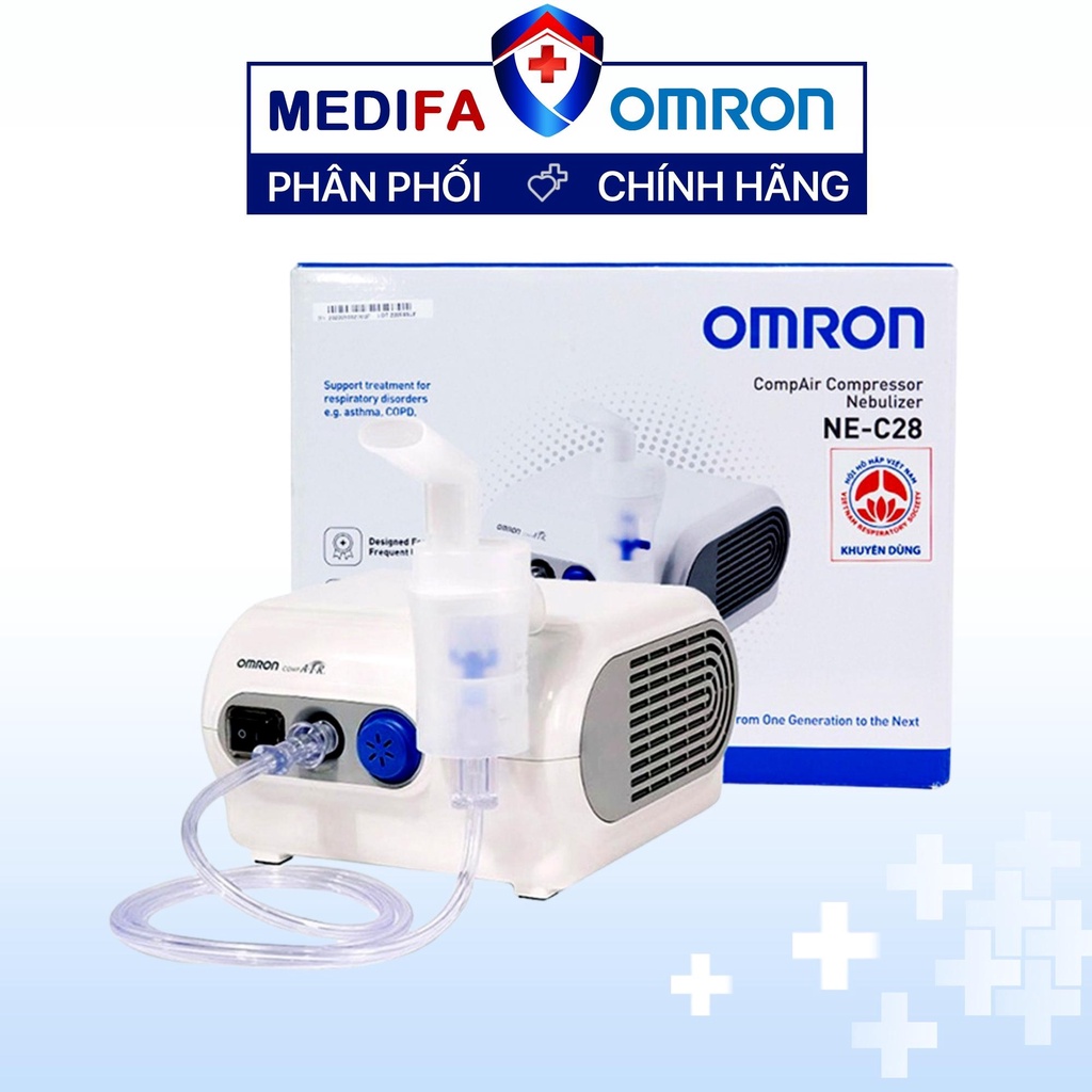 Máy Xông Khí Dung, Xông Mũi Họng Omron Ne-C28 Hỗ Trợ Các Vấn Đề Về Đường Hô Hấp - Bảo Hành 3 Năm