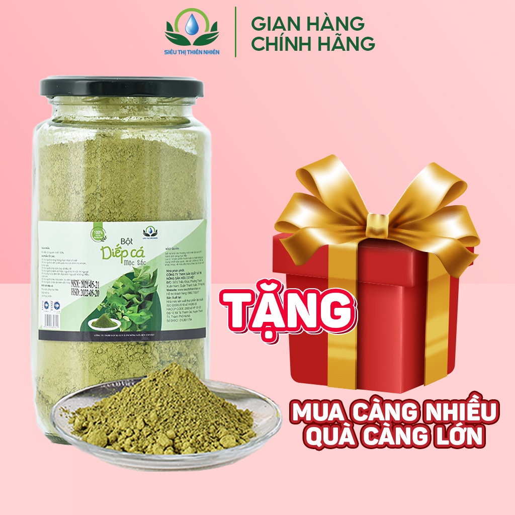 Bột Diếp Cá Nguyên Chất Ngừa Mụn, Giảm Các Vết Thâm Và Thanh Nhiệt Cơ Thể Lọ 150G - SIÊU THỊ THIÊN NHIÊN