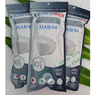 Khẩu trang kf94 4d habco mask chính hãng - khẩu trang kháng khuẩn - ảnh sản phẩm 3