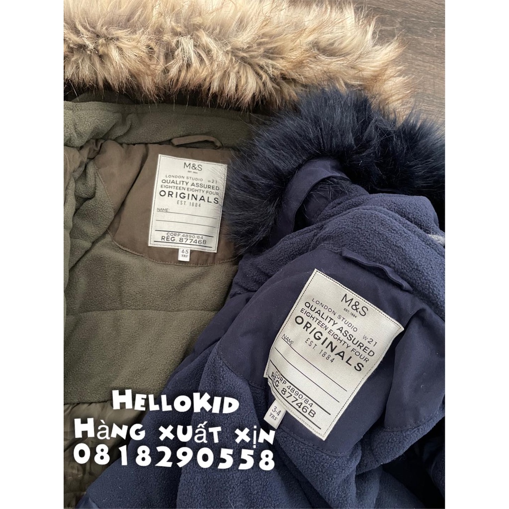 A468 - Áo khoác parka MS mũ lông bé gái