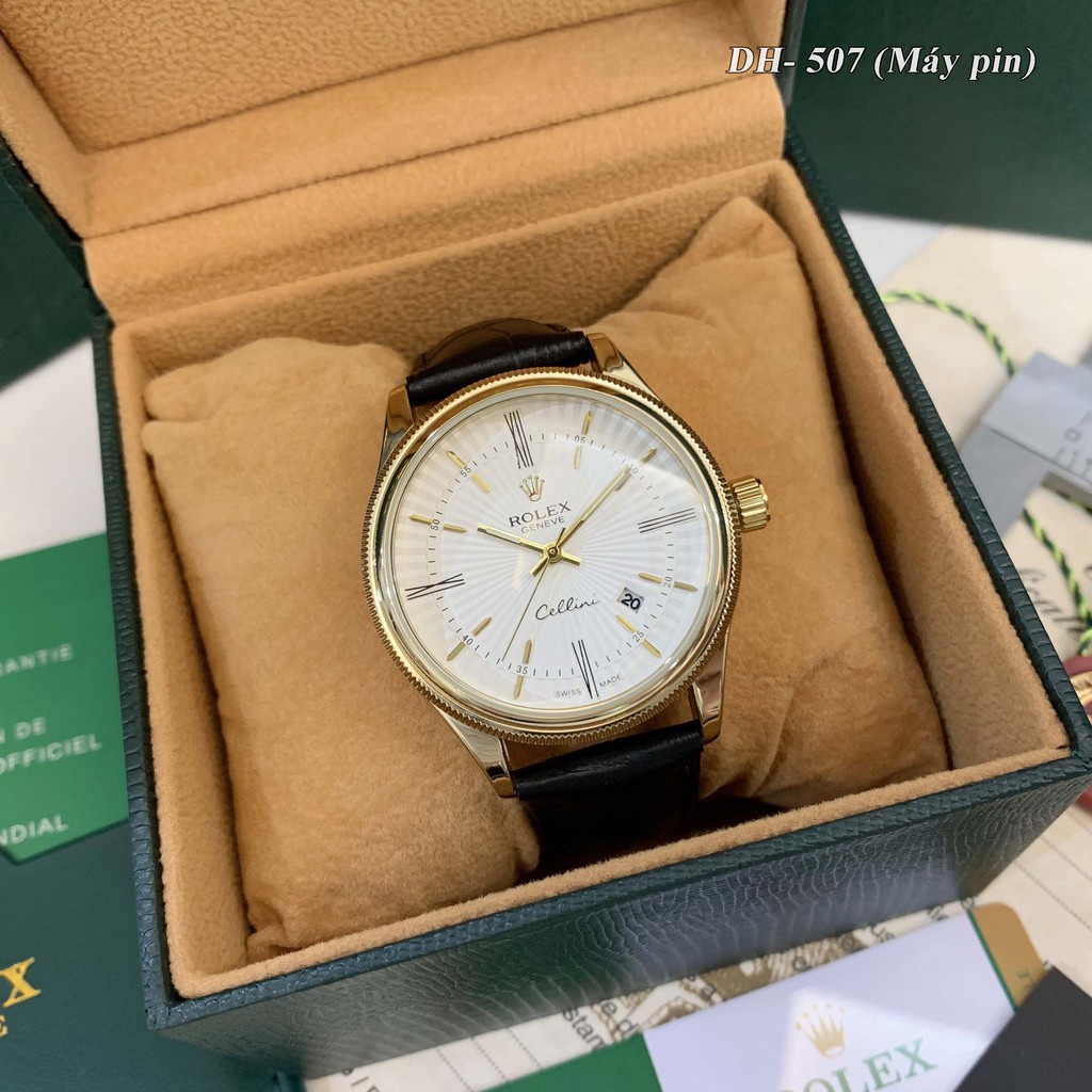 Đồng hồ nam Rolex mặt tròn classic dây da cao cấp bảo hành 12 tháng DH507 ngoctrinh109 - Hàng mới về