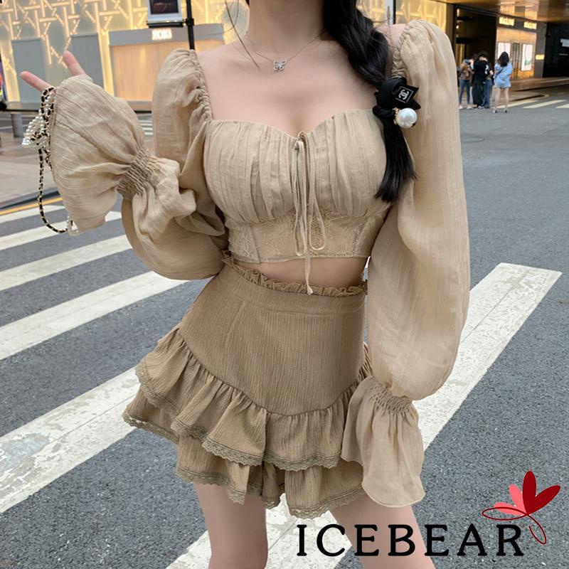 Áo croptop tay dài màu sắc độc đáo cho nữ