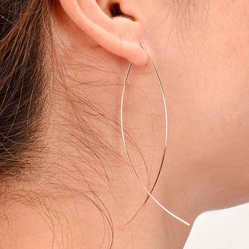 Hoa tai mặt hình cá trừu tượng đơn giản cho nữ