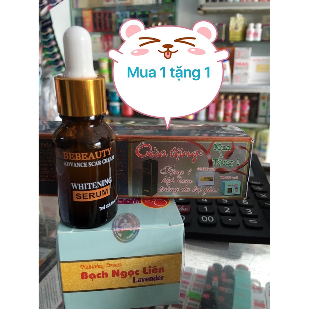 combo serum trắng da bạch ngọc liên tặng kem trắng da lavender