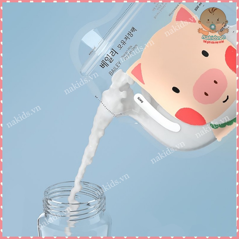 Túi Trữ Sữa 100ml Có Vòi Chính Hãng BAILEY Hàn Quốc Không BPAFREESHIP Túi Dự Trữ Sữa Và Đồ Ăn Dặm Cho Bé