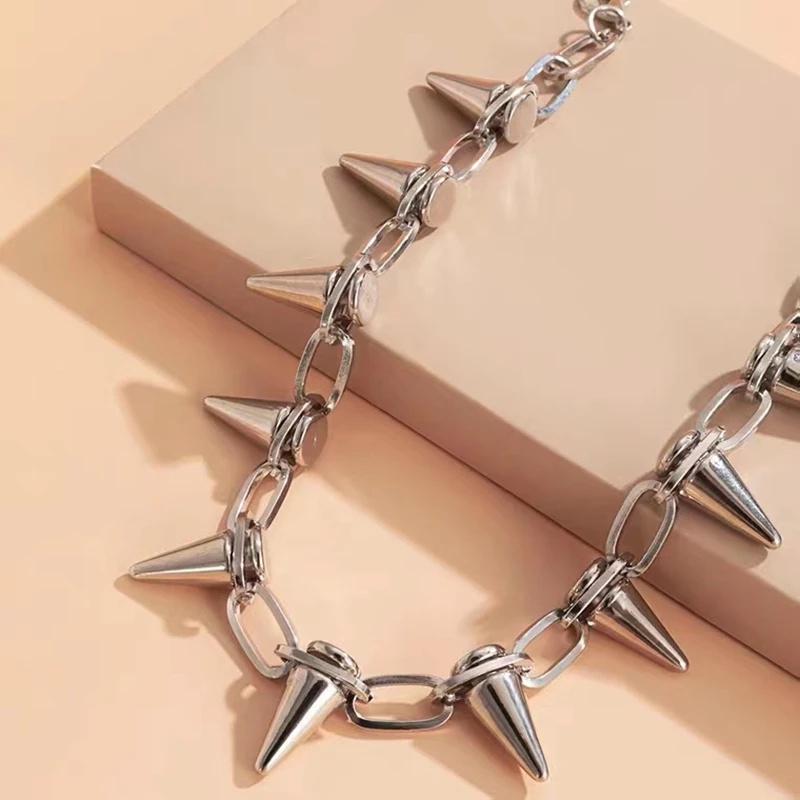Vòng Cổ Choker Đinh Tán Bằng Kim Loại Thời Trang Hàn Quốc