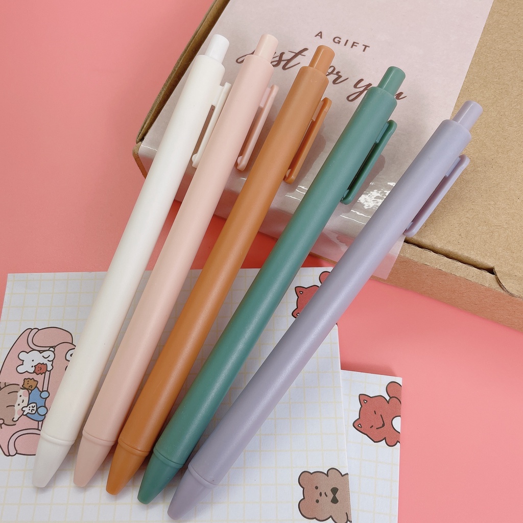 Combo 10 Bút bi thân màu Pastel_Mẫu ngẫu nhiên_Guden Stationery