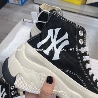 [Có sẵn-ship hỏa tốc] Giày Sneaker MLB Chunky High Black| Giày Chunky Đen Cao Cổ Đế Cao