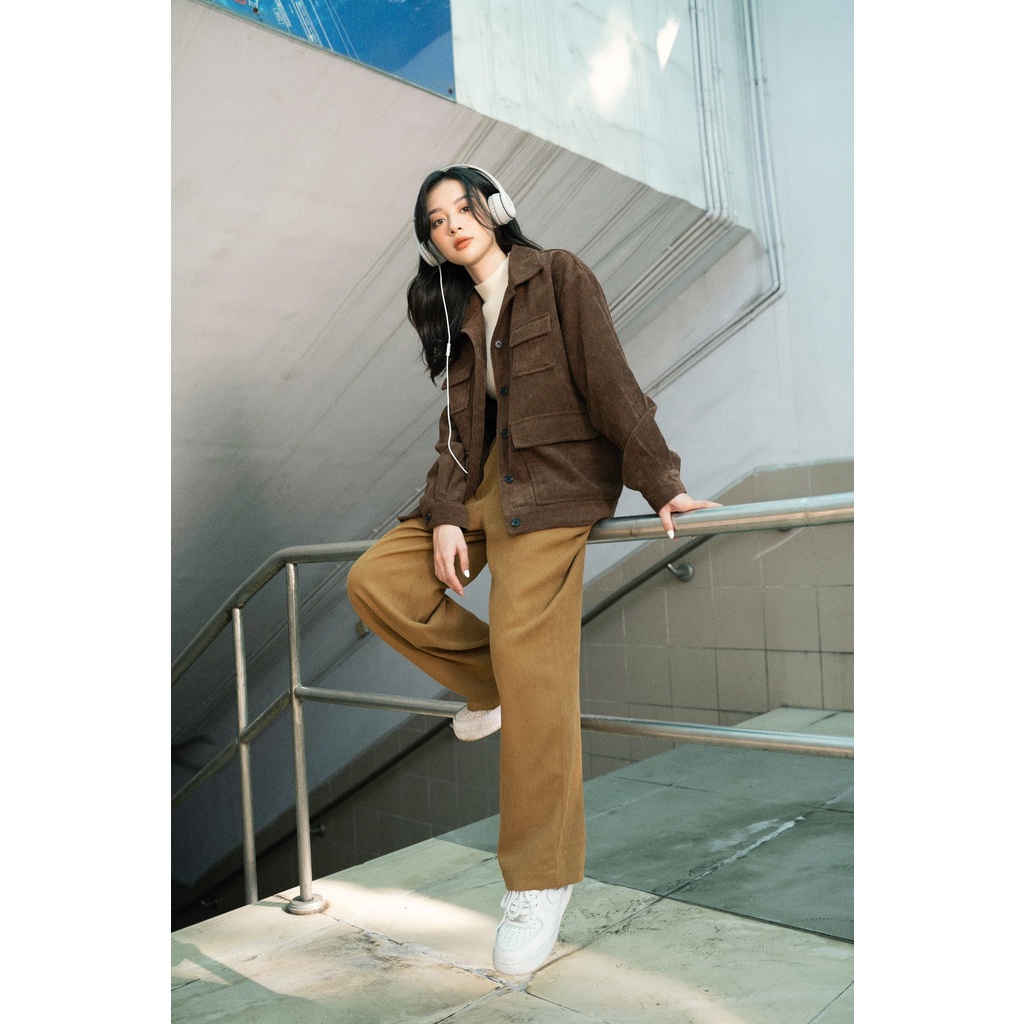[Mã 2611THTRANG100K hoàn 10% xu đơn 99K] Quần culottes nhung ống suông nữ MADELEN nhiều màu trơn dáng cạp cao