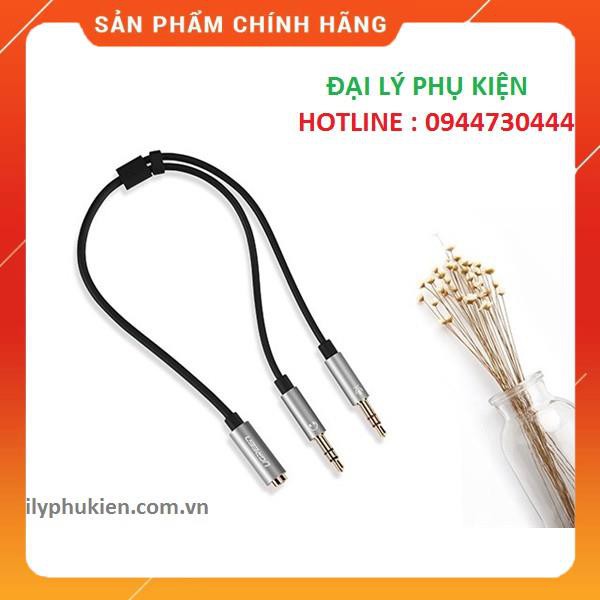 Cáp Audio 3,5mm âm ra 2 đầu 3,5mm 1 Mic 1 loa Ugreen 20899 dailyphukien