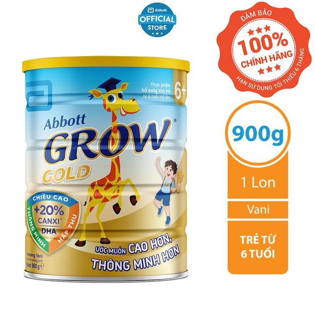 [Mã FMCGHOT -10% đơn 400K] Sữa bột Abbott Grow Gold 6+ 900g