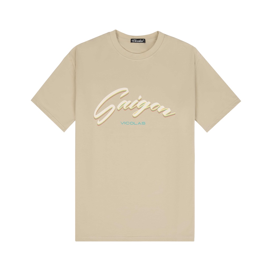 Áo thun unisex Sài Gòn Tee vải cotton co giãn 4 chiều thoáng mát V VICOLAS SAIGON TEE