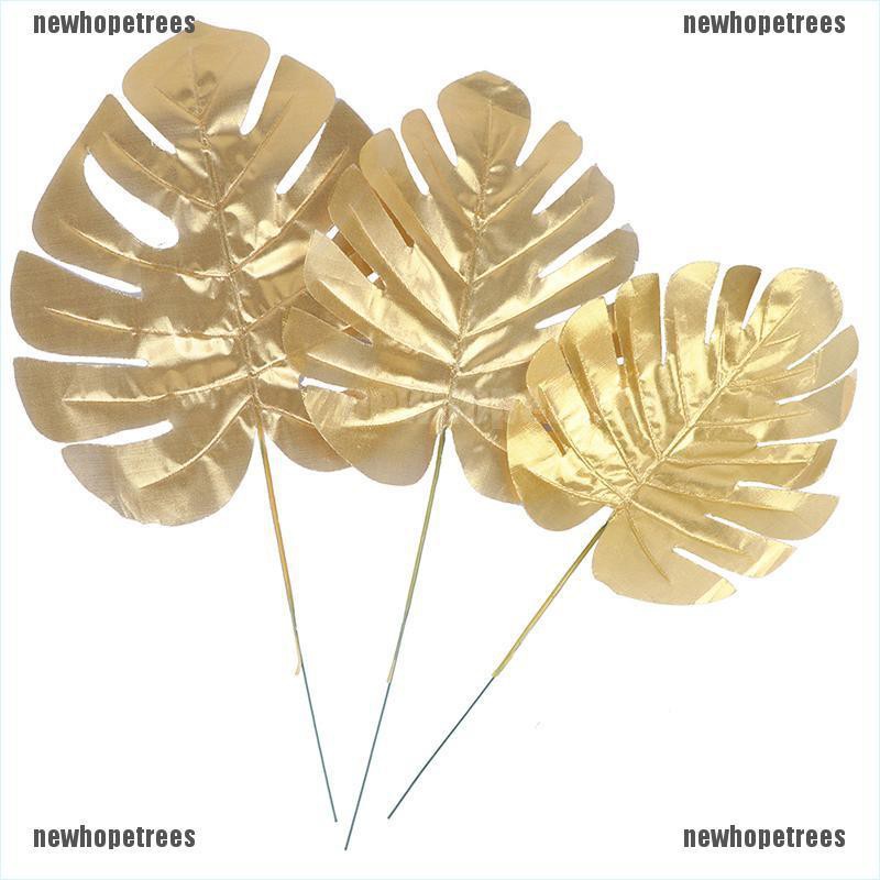 Set 12 lá trầu bà nhân tạo màu vàng đồng trang trí tiệc đám cưới sáng tạo