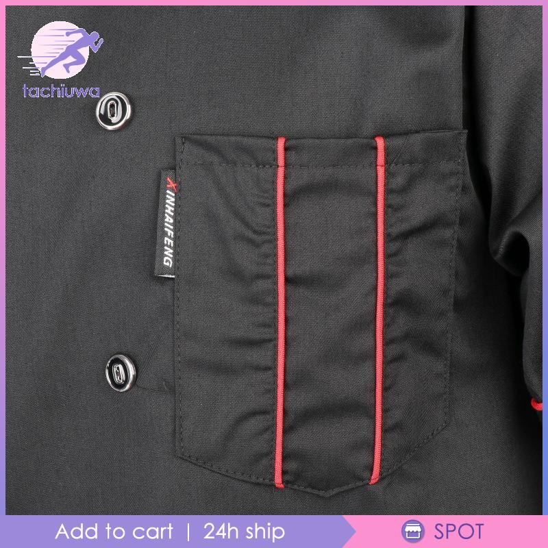 Chef Jacket Uniform Short Sleeve Breathable Apparel Pocket Cooking Kitchen | BigBuy360 - bigbuy360.vn