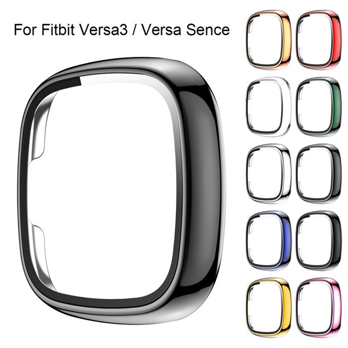 Ốp Điện Thoại Kính Cường Lực Pc Bảo Vệ Toàn Diện 360 Độ Cho Fitbit Versa 3