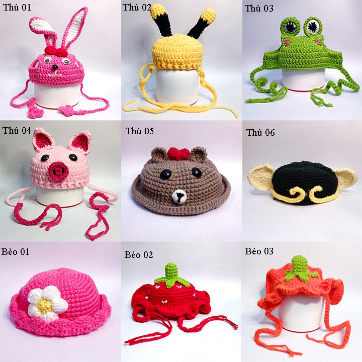 Mũ len đan tay Handmade cho chó mèo - Có nhận đặt theo yêu cầu - Cutepets