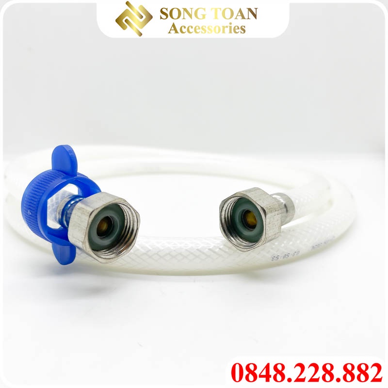 Dây Nhựa Cấp Nước, Dây Nhựa Tán Đồng Mạ, Dây Cấp Nước Nhựa Tán Đồng Mạ Crome Ren Trong 21