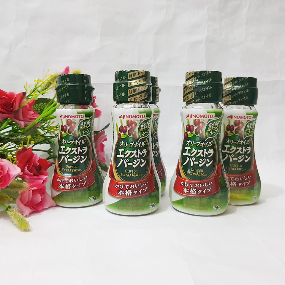 Dầu Olive Ajinomoto Extra Virgin (70g) - Dầu Oliu Nhật Bản Nguyên Chất Cho Bé Ăn Dặm - Date 2022 - 4902590852716