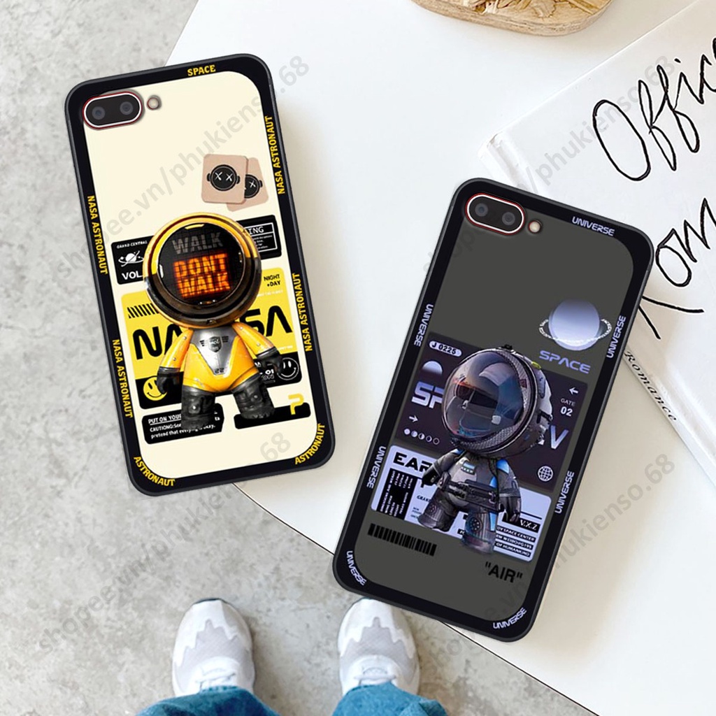 Ốp lưng Oppo A3s / A1k hình người máy, robot nasa đáng yêu dễ thương