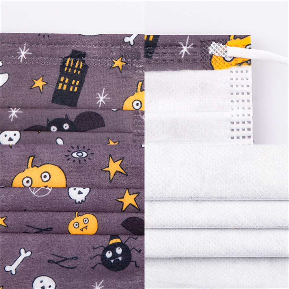 Set 10 khẩu trang cá KF94 nhiều màu sắc cho Halloween