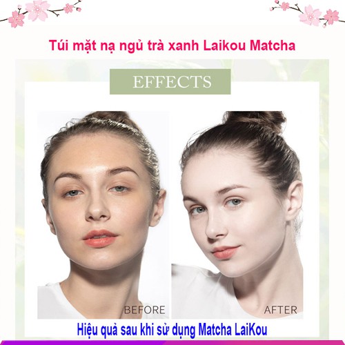 Mặt Nạ Ngủ Trà Xanh Laikou Matcha Dưỡng Trắng, Giữ Ẩm, Ngăn Mụn - Sleeping Face Mask