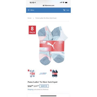Set vớ ( 8 đôi ) Puma cho nữ hàng nhập Mỹ